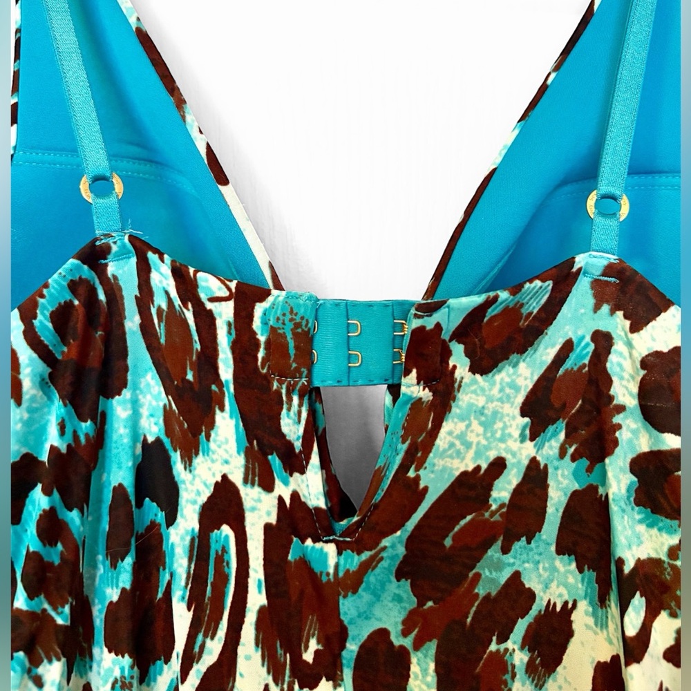 Victorias Secret Very Sexy Cheetah Camisole with Built in Bra 34/C Teal/Brown💙🤎 - Picture 7 of 13